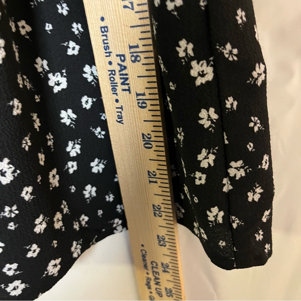 DIBIDED H&M women 3/4 sleeve black white‎ floral mini dress size XSmall - Picture 7 of 15